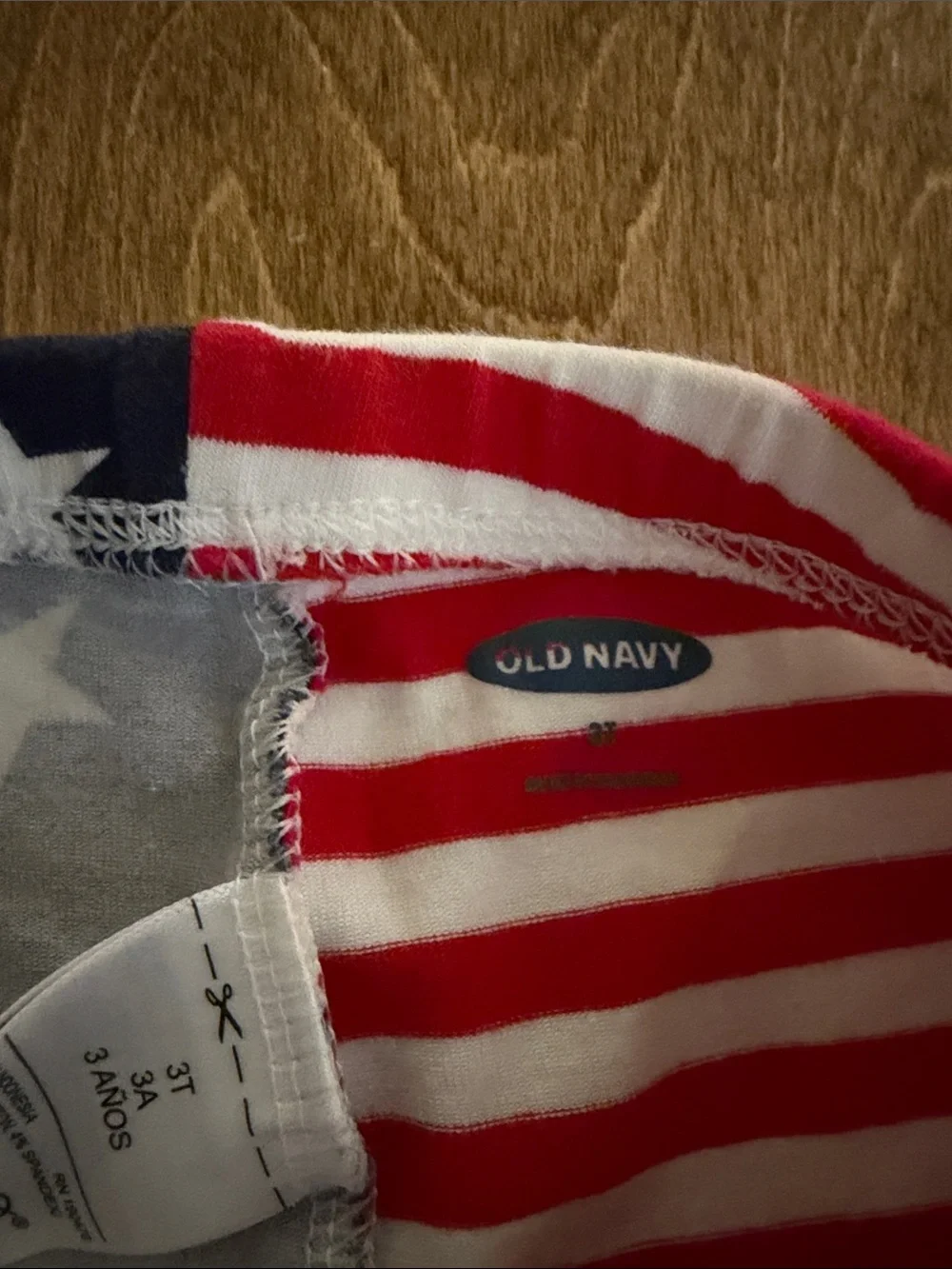 Old Navy Red, White & Blue Star + Stripe Kids Leggings 3T